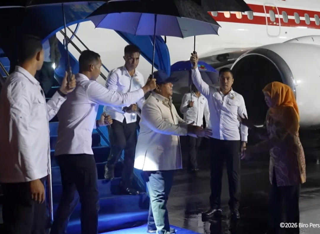 Presiden Prabowo Tiba di Malang Hadiri Mujahadah Kubro Satu Abad NU