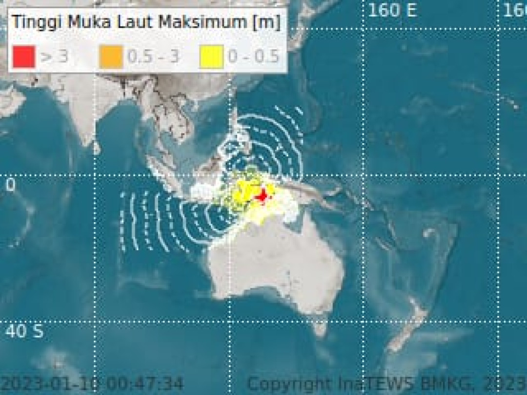 Gempa Maluku, BMKG: 4 Wilayah Siaga dan 10 Waspada Tsunami