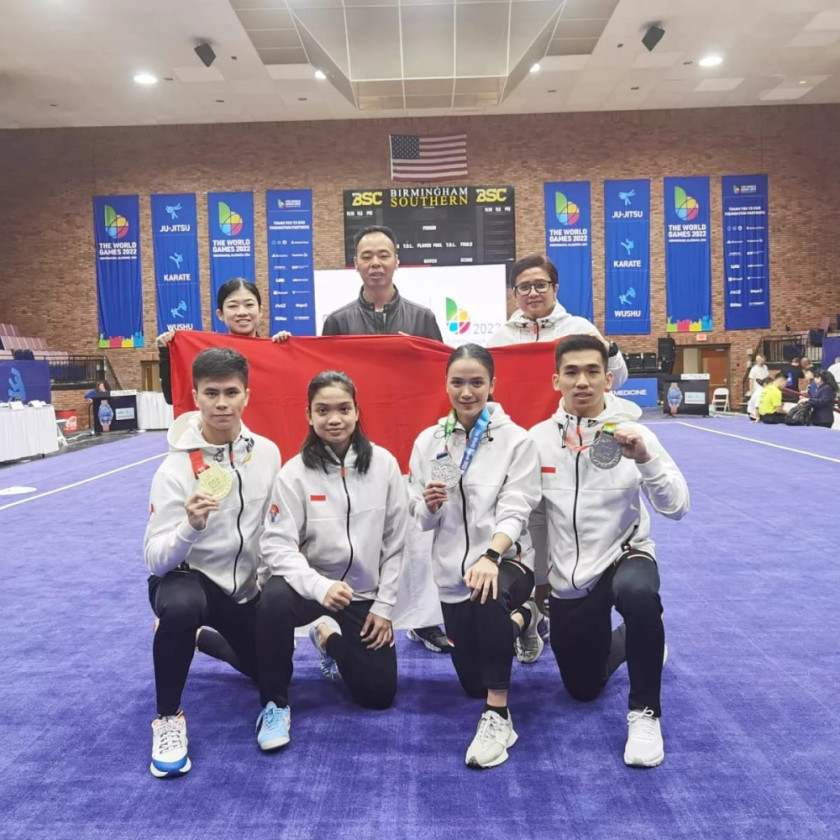 Tim Wushu Indonesia Raih Peringkat Ke-3 di World Games 2022 Amerika Serikat