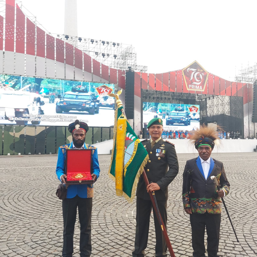 Kodim 1714 / Puncak Jaya Terima Penghargaan Samkarya Nugraha