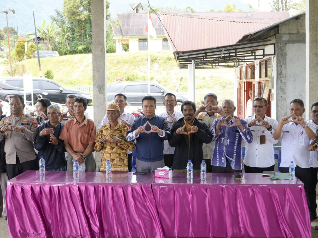 Lahan Relokasi dan Akses Jalan Huntap Batu Nagodang Siatas Diserahkan