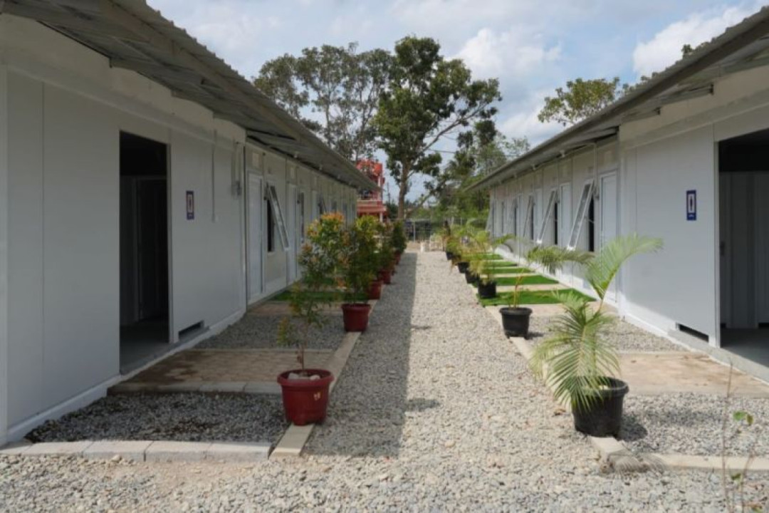 Huntara Modular Bener Meriah Rampung Ramadan