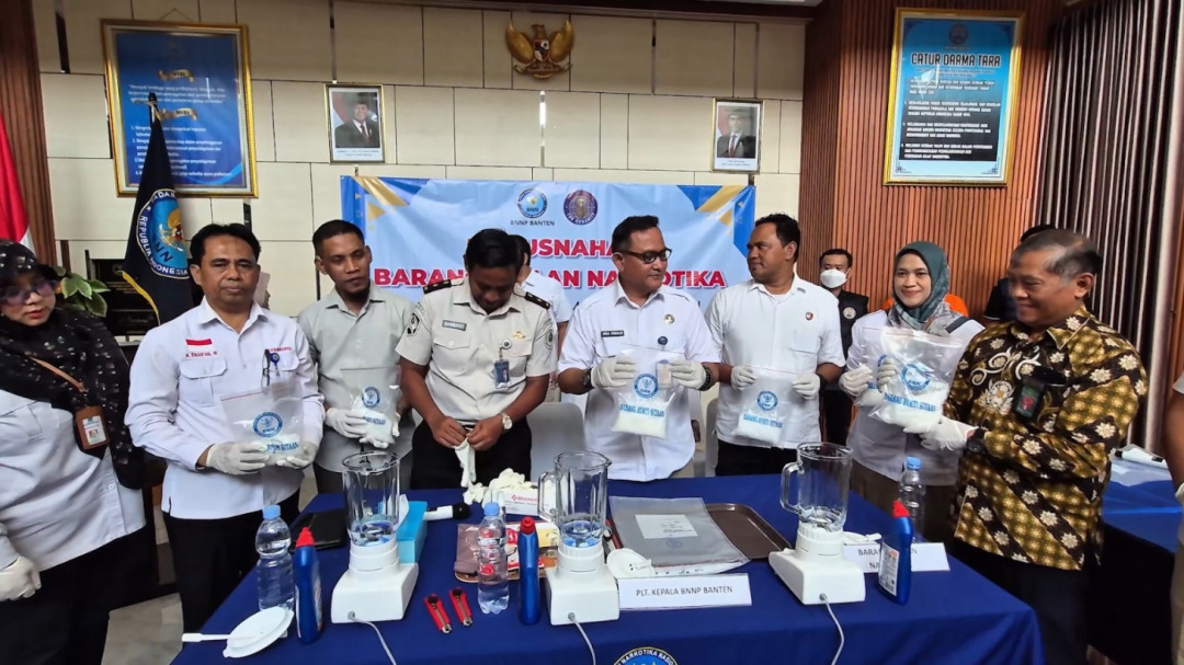 BNNP Banten Gagalkan Penyelundupan Sabu Jaringan Lintas Provinsi