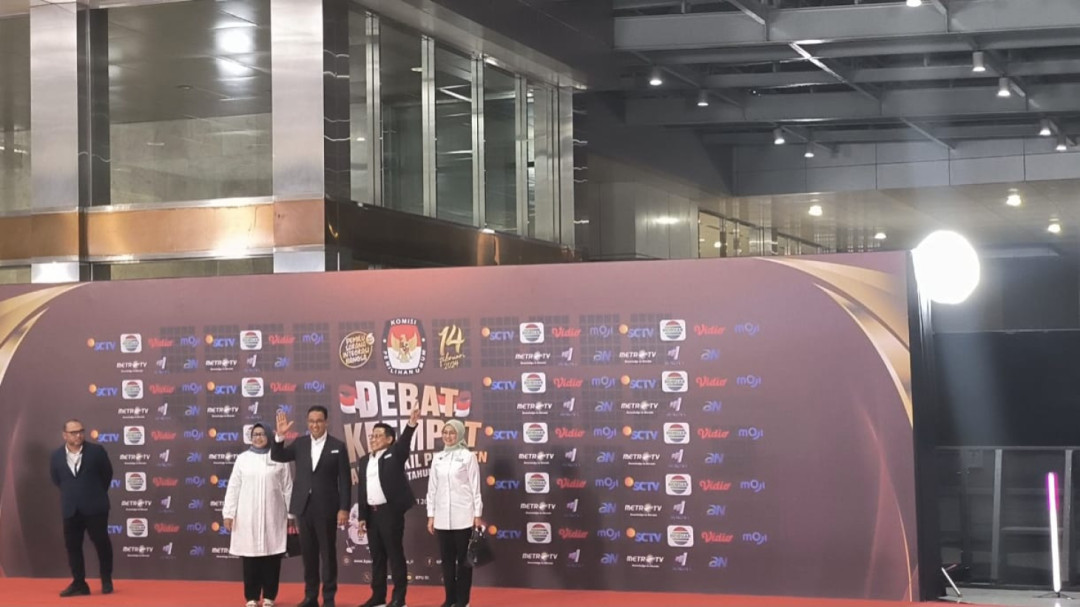 Hadiri Debat ke-4, Pasangan AMIN Tiba di JCC 
