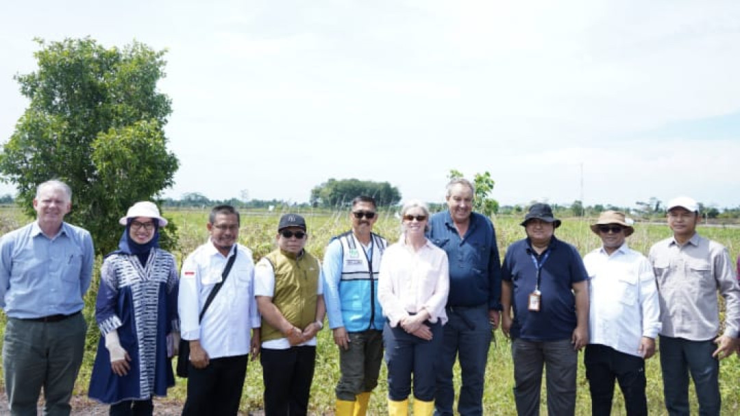 Indonesia-Australia Sinergi Perkuat Sistem Irigasi Lahan Rawa di Kalteng
