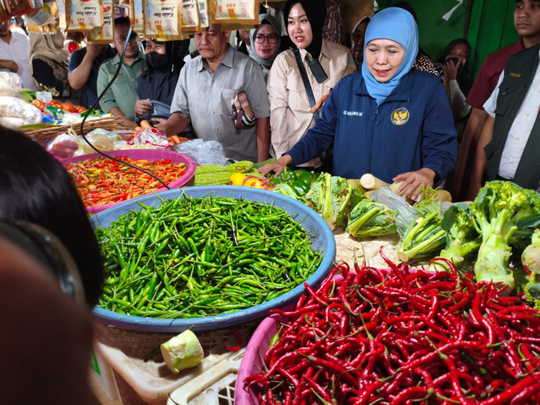Gubernur Jatim Sidak Pastikan Ketersediaan Kebutuhan Pokok Mencukupi