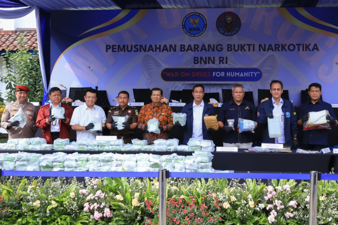 Perangi Narkotika, BNN RI Musnahkan 102 Kilogram Barang Bukti Hasil Pengungkapan Kasus