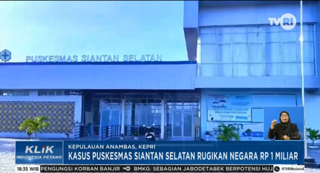 Kasus Puskesmas Siantan Selatan Rugikan  Negara Sebesar Rp 1 Miliar