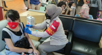 Maksimalkan Pelayanan, Polda Banten Buka Vaksinasi Booster di Atas Ferrry