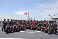 TNI AL Sambut Kedatangan Satgas Latma Rimpac dan Latma Joint Minex Pandu 2022 di Surabaya