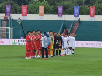 Indonesia vs Myanmar : Babak I Usai, Indonesia Unggul 3-0 atas Myanmar