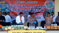 Polres Lampung Selatan Gagalkan Pengiriman 30 kg Sabu, 20 Ribu Ekstasi dan Ganja