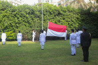 HUT RI Ke-77, KBRI Cairo Gelar Upacara Bendera Merah Putih