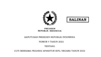 Presiden Jokowi Terbitkan Keppres Tentang Cuti Bersama ASN Tahun 2022