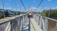 Jembatan Gantung Durian Sebatang Rusak Parah, Kementerian PUPR Lakukan Perbaikan