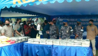 Ditemukan di Perairan Merak, TNI AL Musnahkan Kokain 179 Kilogram