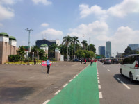 Jelang Demo BEM SI, Situasi di Gerbang Utama DPR RI Masih Sepi