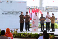 Presiden Jokowi Resmi Lepas Ekspor Perdana Tahun 2022 Smelter Grade Alumina