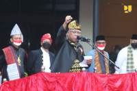 Peringatan HUT ke-77 RI, Menteri Basuki: Insan PUPR Petarung Pembangunan Infrastruktur di Indonesia