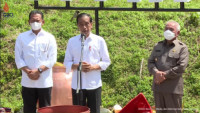 Presiden Jokowi Pimpin Prosesi Penyatuan Tanah dan Air Nusantara dari 34 Provinsi di IKN