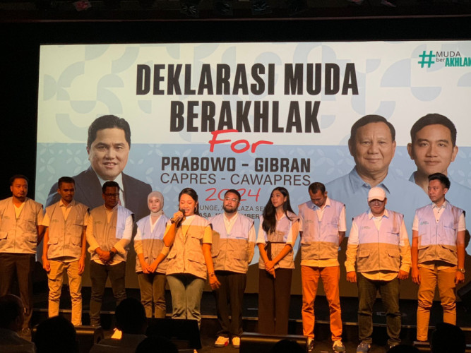 Relawan Muda BerAkhlak Deklarasikan Dukungan Kepada Pasangan Prabowo-Gibran
