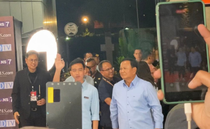 Prabowo-Gibran Tiba di Gedung JCC Jelang Debat Cawapres