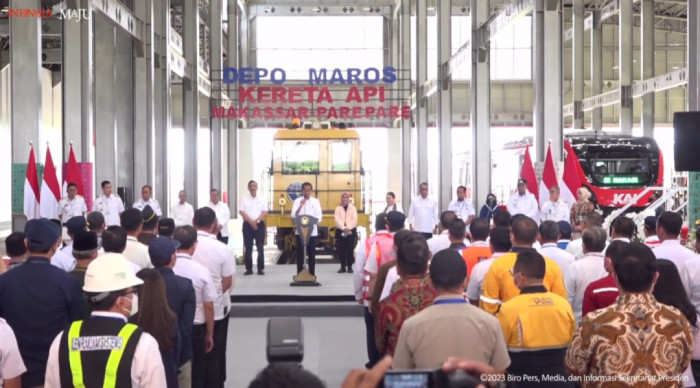 President Inaugurates The Makassar-Parepare Rail Network