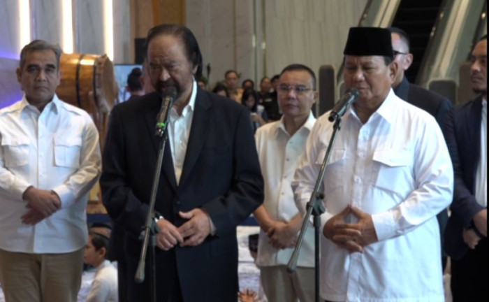 Diajak Prabowo Bergabung ke Kabinetnya, Surya Paloh: Masih 50:50