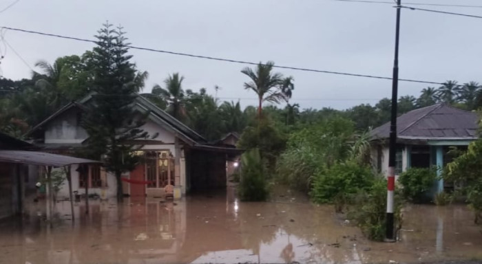 Sungai Rindu Hati Meluap, Ratusan Rumah Warga Bengkulu Tengah Terdampak Banjir
