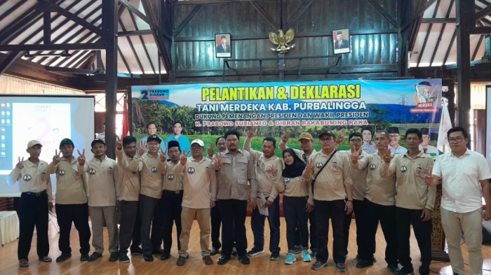 Ratusan Kelompok Tani di Purbalingga Deklarasi Dukung Prabowo-Gibran