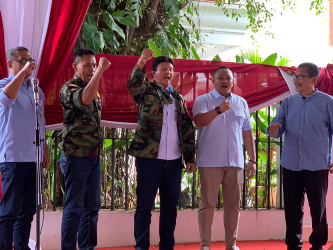 Perlinmas Kabupaten Sukabumi Deklarasi Dukungan Pasangan Prabowo-Gibran