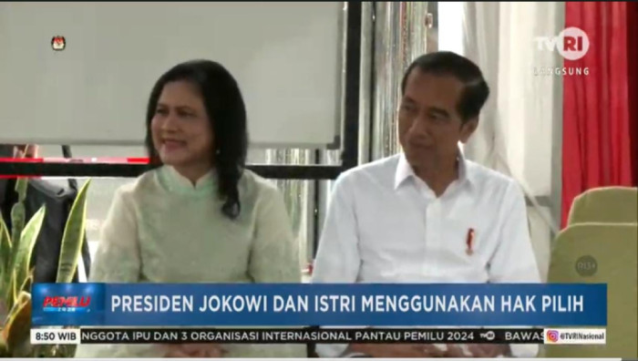 Presiden Jokowi dan Ibu Negara Telah Menggunakan Hak Pilihnya