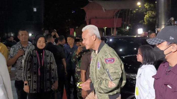 Ganjar-Mahfud Hadiri Acara "PAKU Integritas Capres dan Cawapres di KPK