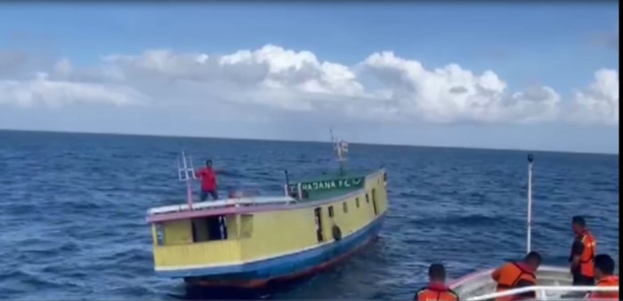KM Terajana Terombang Ambing di Perairan Tanjung Sial, Lantaran Mati Mesin