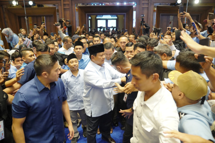 Prabowo Hadiri Deklarasi Dukungan Relawan Gempita di Bandung