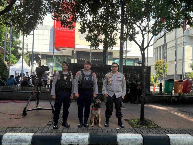 Polri Terjunkan 10 Anjing Pelacak Amankan Sidang Putusan Sengketa Pilpres 2024 di MK