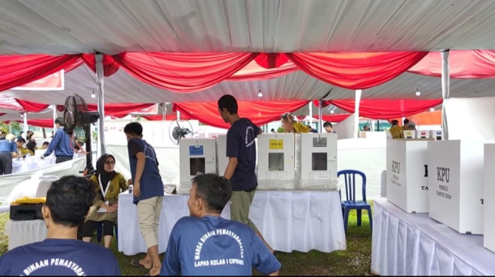Ribuan Warga Binaan Coblos di Lapas Kelas 1 Cipinang