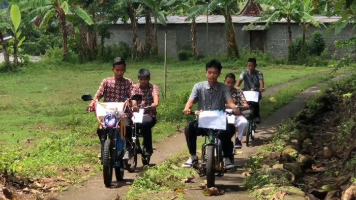Siswa SMKN 1 Nglipar Berhasil Rakit Sepeda Listrik Bermodal Rp 5 Juta