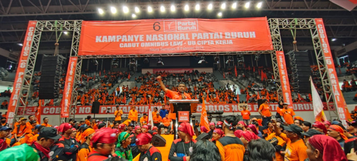 Putaran Terakhir, Kampanye Partai Buruh yang Meng Orange Kan Jakarta: Cabut Omnibus Law