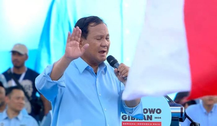 Prabowo: Saya Bersumpah Berikan Jiwa dan Raga Untuk Indonesia