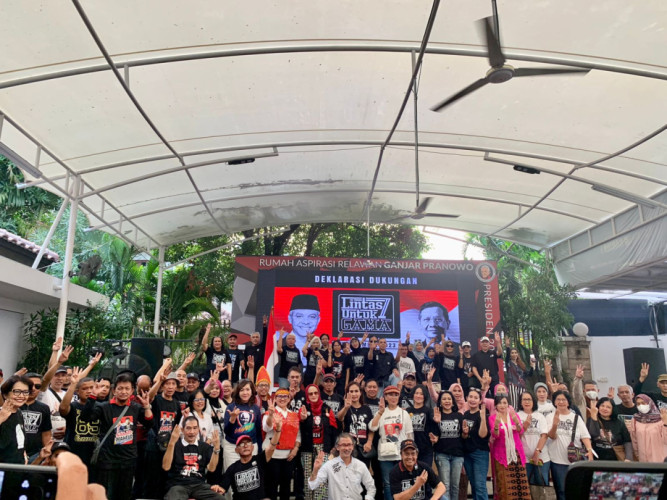 Relawan Lintas 7 Resmi Deklarasikan Dukung Ganjar-Mahfud di Pilpres 2024