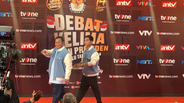 Pasangan Capres-Cawapres 02, Prabowo-Gibran Tiba di Lokasi Debat Kelima