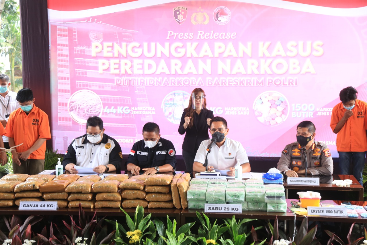 Bareskrim Amankan 29 Kg Sabu dari Jaringan Aceh