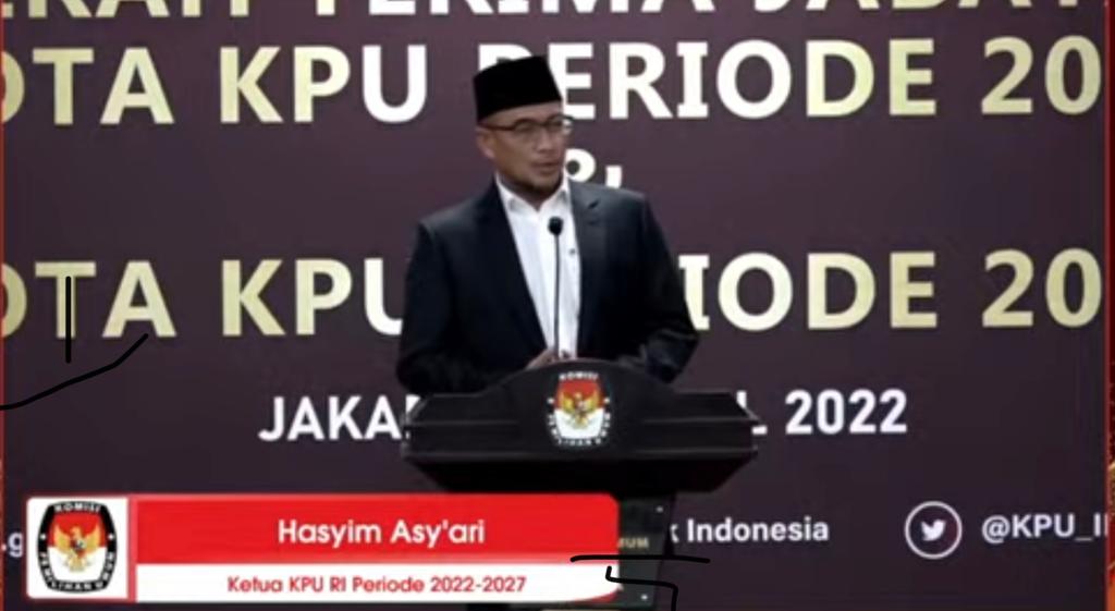 Hasyim Asy'ari Terpilih Sebagai  Ketua KPU RI Periode 2022-2027
