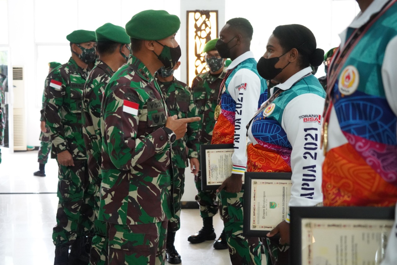 Pangdam Cenderawasih Apresiasi Atlet Berprestasi di PON XX Papua