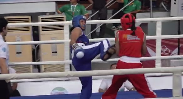 Petarung Kickboxing Lampung, Devi Wulandari, Raih Kemenangan TKO di PON 2024