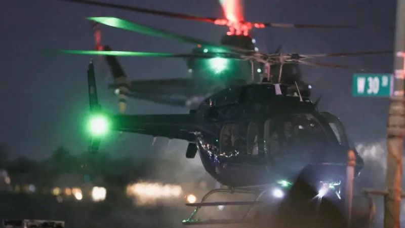 Heli Yang Membawa Presiden Venezuela Mendarat Di New York (Foto: BBC News)