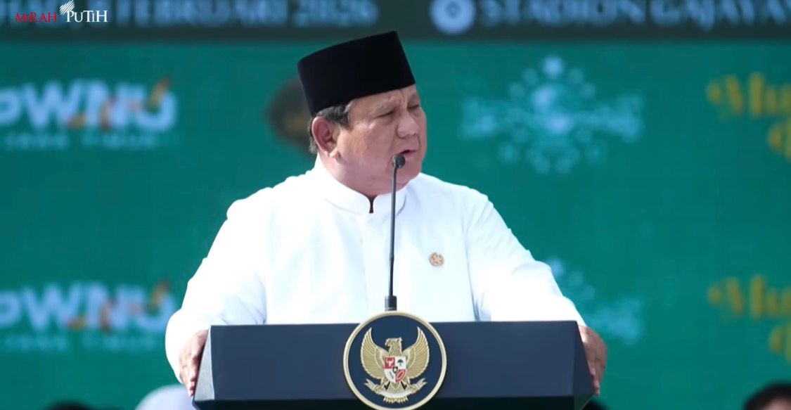 Foto: Presiden Prabowo saat mengahadiri Mujahadah Kubro pada Minggu, 8 Februari 2026